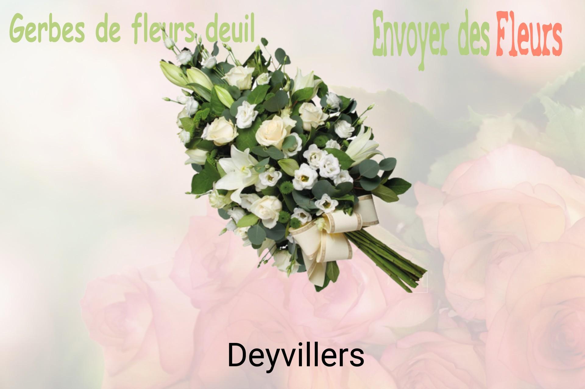 Gerbe de fleurs de deuil livrée à Deyvillers